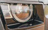 Land Rover Defender 130 headlight closeup
