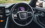Polestar 2 steering wheel closeup