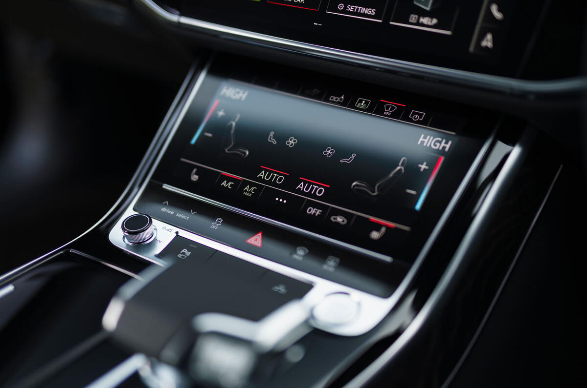Audi A8 60 TFSIe 2020 road test review - climate controls