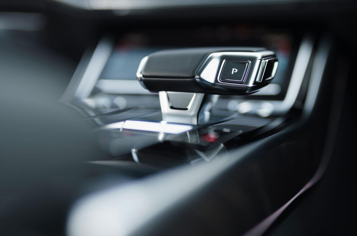 Audi A8 60 TFSIe 2020 road test review - gear lever