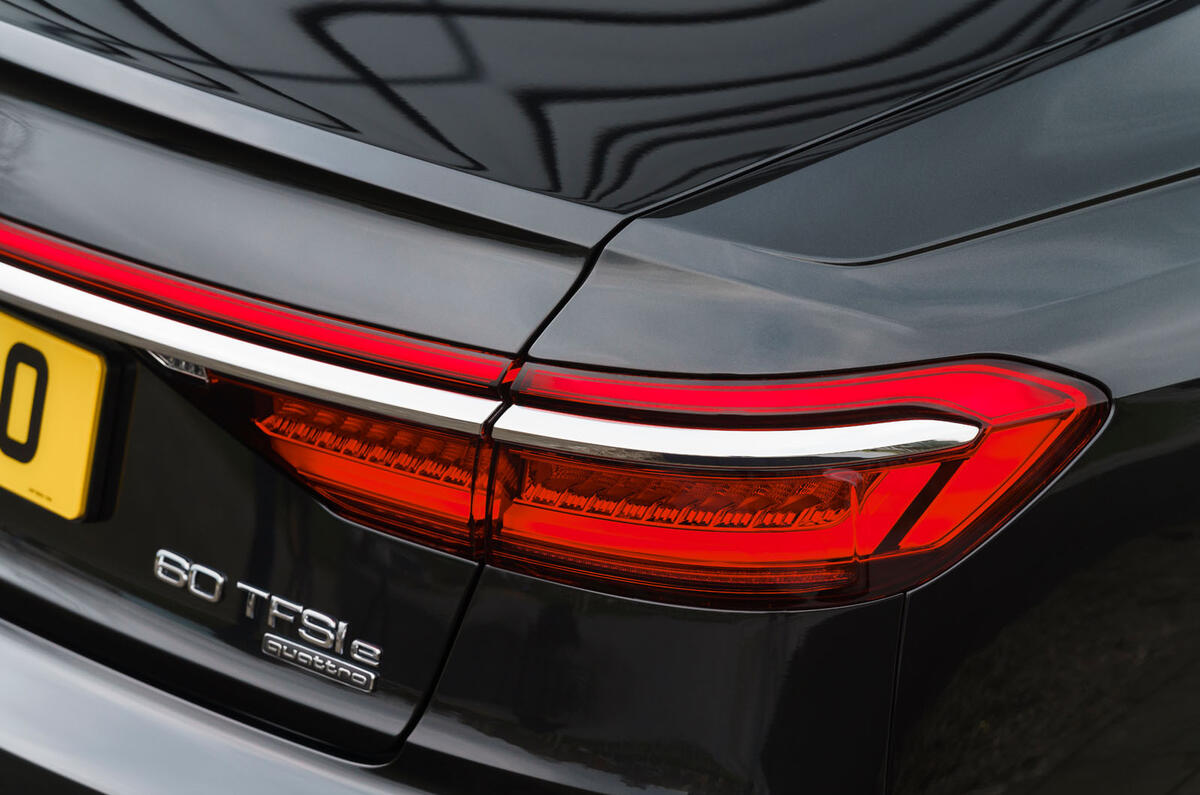 Audi A8 60 TFSIe 2020 road test review - rear lights