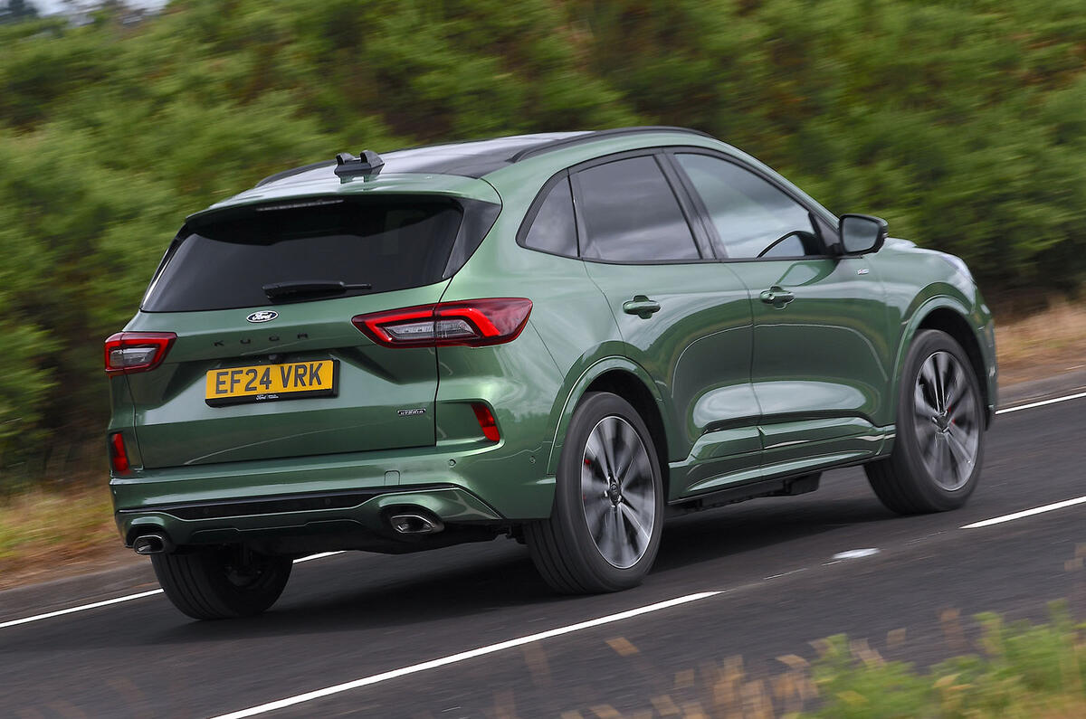 Ford Kuga hydrid S line 2024 rear three quarter