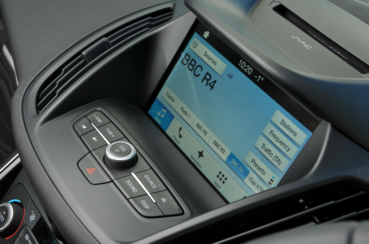 Ford Kuga Sync3 infotainment system