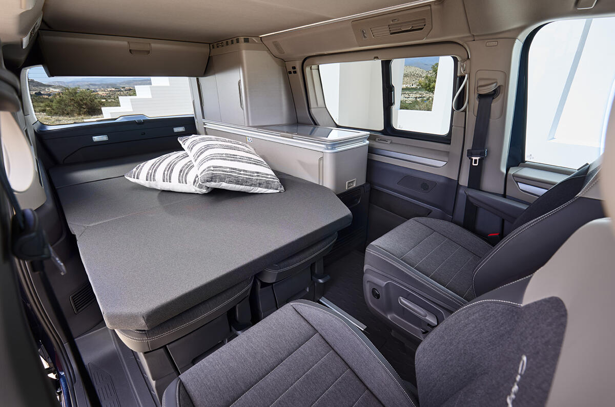 2024 VW California interior bed down
