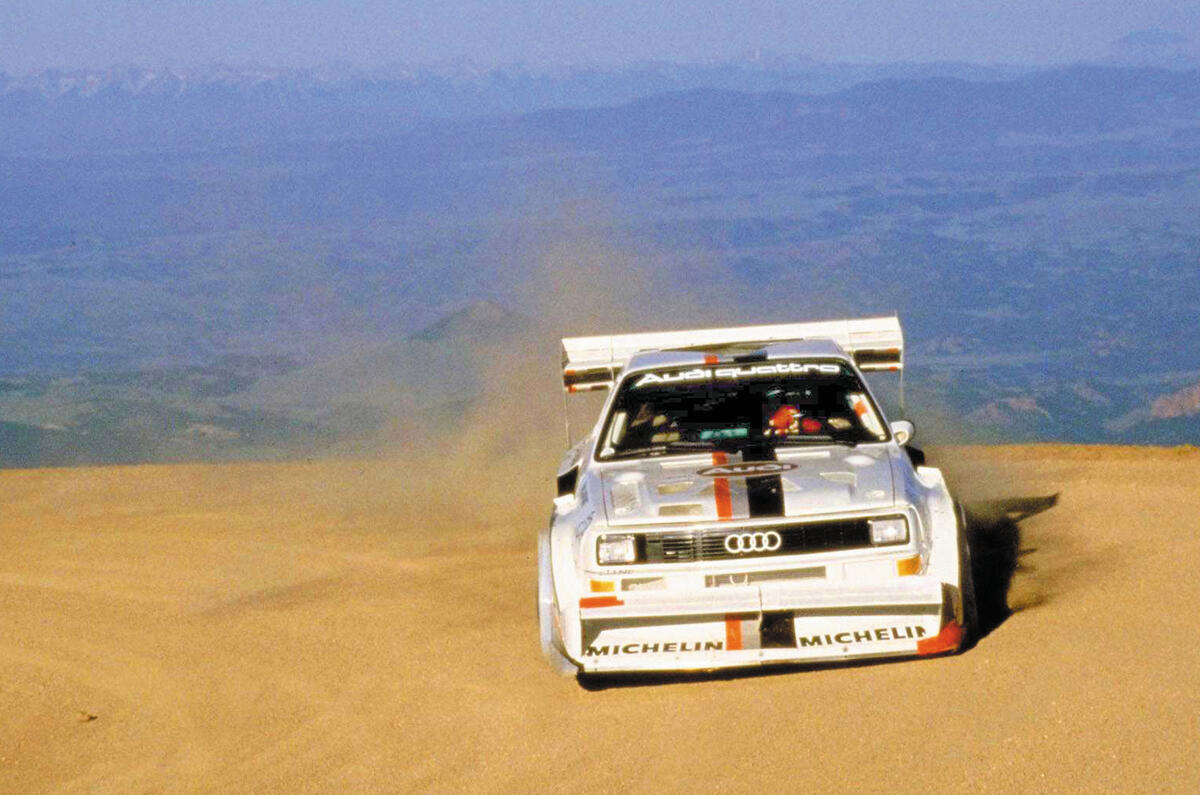 The Audi Sport quattro conquered the World Rally Championship and the Pikes Peak hillclimb