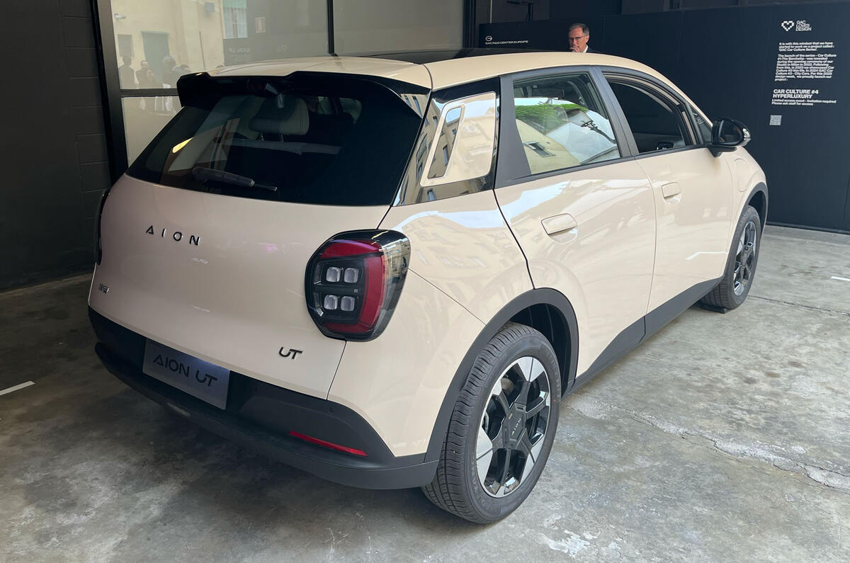 GAC Aion UT Milan Design Week rear quarter