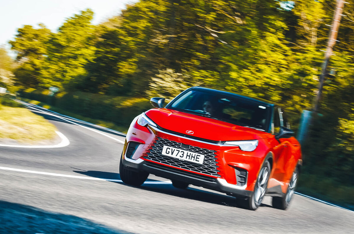 Lexus LBX front cornering