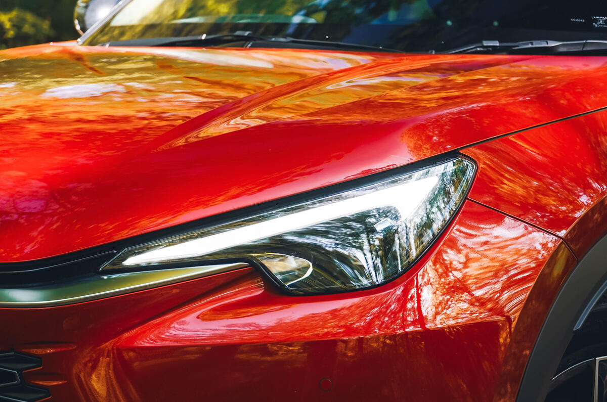 Lexus LBX front light close up