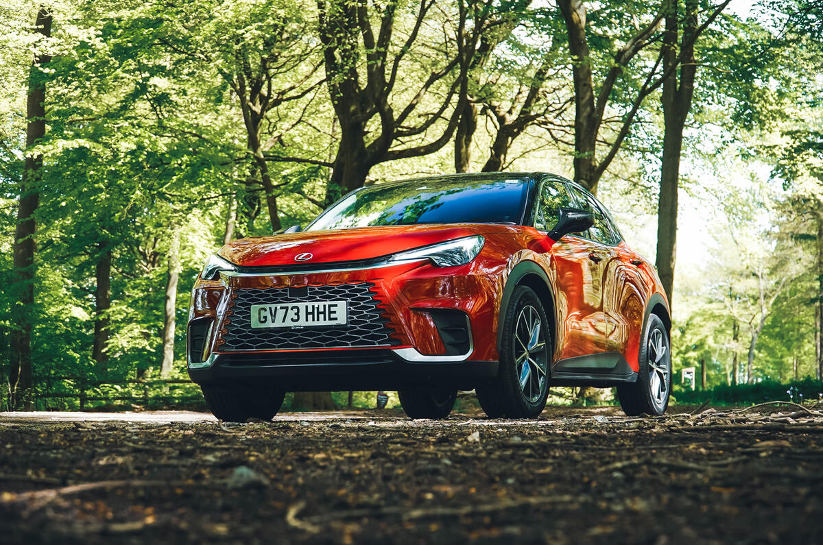 Lexus LBX parked front