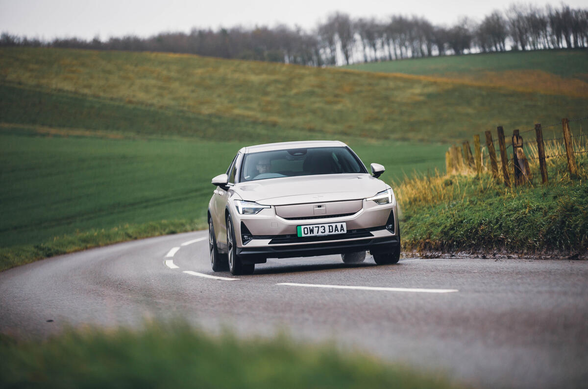 Polestar 2 front distance cornering