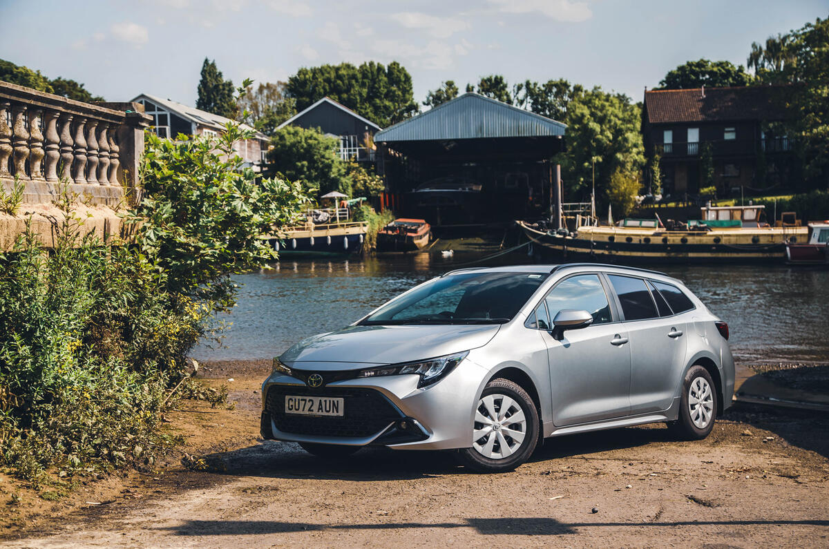 Toyota Corolla Commercial parked at a dock