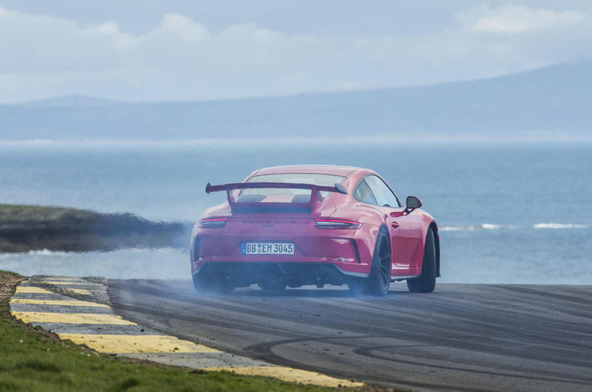 Porsche 911 GT3 rear drifting