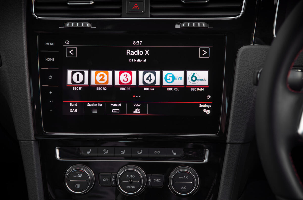 Volkswagen Golf GTI infotainment system